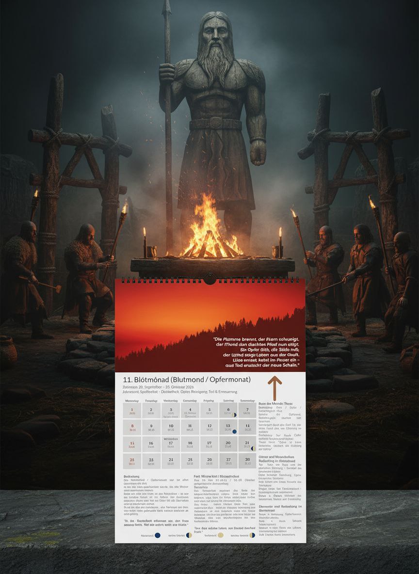 Germanischer 13-Monats-Kalender 2026 – mit integriertem 12-Monats-Kalender