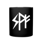 „Morgenenergie“ — Tasse mit Runen-Triptychon ᛋ ᚹ ᚠ - black