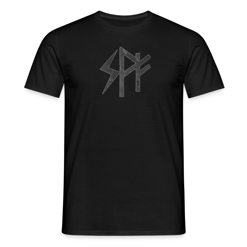 Morgenkraft – Runen T-Shirt ᛋ ᚹ ᚠ  Stein - black