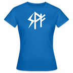 Lichtlinie – Frauen T-Shirt mit Runen ᛋ ᚹ ᚠ weiß - Royalblau