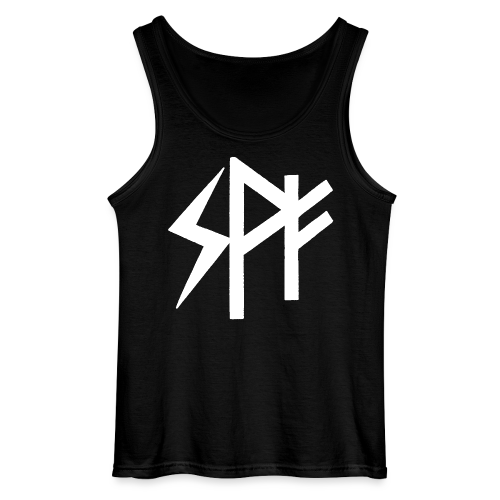 Trägershirt mit Sowilo - Wunjo - Fehu Rune - Schwarz