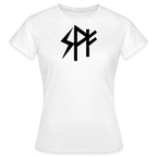 Lichtlinie – Frauen T-Shirt mit Runen ᛋ ᚹ ᚠ - white