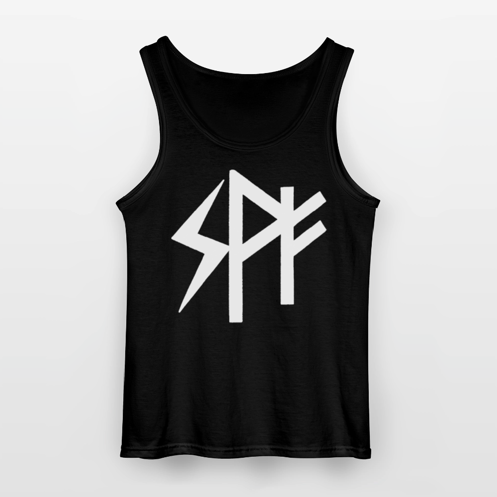 Trägershirt mit Sowilo - Wunjo - Fehu Rune - Schwarz