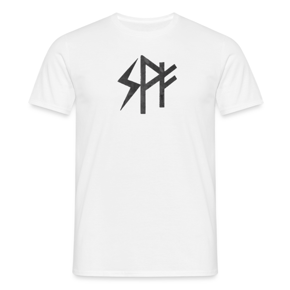 Morgenkraft – Runen T-Shirt ᛋ ᚹ ᚠ  Stein - white