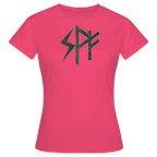 Lichtlinie – Frauen T-Shirt mit Runen ᛋ ᚹ ᚠ Stein - azalea